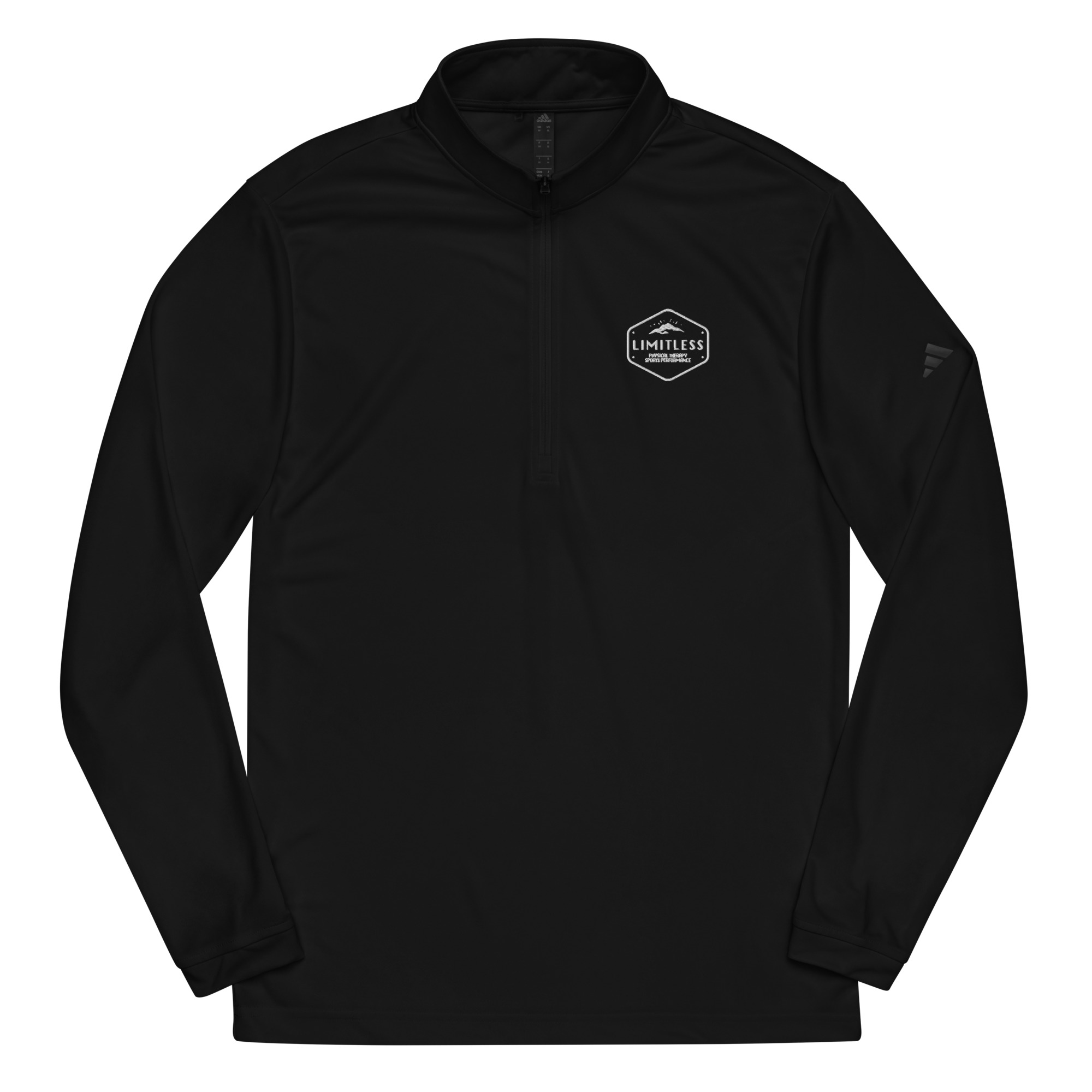Quarter Zip Pullover | White Embroidery